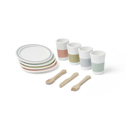 Kid's Concept Houten Speelgoed Eetset 4 Personen koop je bij Babywinkel