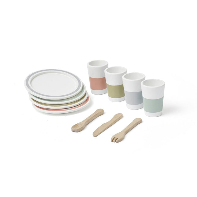 Kid's Concept Houten Speelgoed Eetset 4 Personen koop je bij Babywinkel