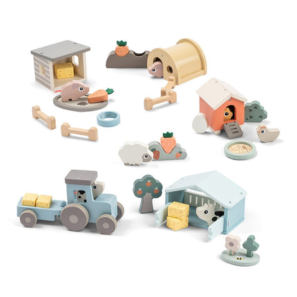 Kleine boerderijspeelset Clucky Kleurenmix koop je bij Babywinkel