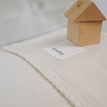 Koeka Wiegdeken Flanel Runa Warm White koop je bij Babywinkel