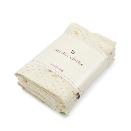 Konges Sløjd Hydrofiele Doek Gots Lemon Dot 3St koop je bij Babywinkel