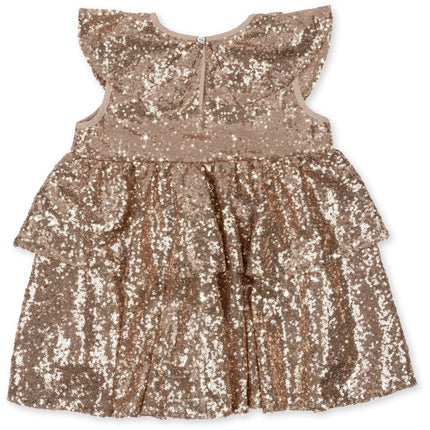 Konges Slojd Baby Jurkje Starla Sequin Gold Blush koop je bij Babywinkel