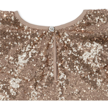 Konges Slojd Baby Jurkje Starla Sequin Gold Blush koop je bij Babywinkel
