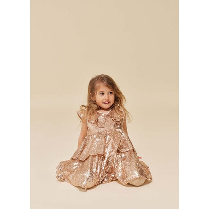 Konges Slojd Baby Jurkje Starla Sequin Gold Blush koop je bij Babywinkel