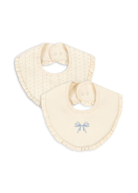 Konges Slojd Basic 2 Pack Frill Bib Fete De Fleur/Seedpearl koop je bij Babywinkel
