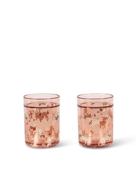 Konges Slojd Bekertje Glitter Woof Letter Rose 2St koop je bij Babywinkel