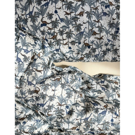 Konges Slojd Dekbedovertrek Wieg Baby Dino Blue koop je bij Babywinkel