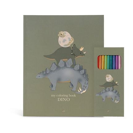 Konges Slojd Kleurboek met Potloodjes Dino koop je bij Babywinkel