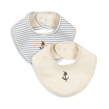 Konges Slojd Slabbetje Stripe Provence Mix 2St koop je bij Babywinkel