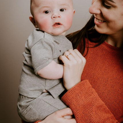 Baby's Only Baby Broekje Kort Melange Stonegreen koop je bij Babywinkel