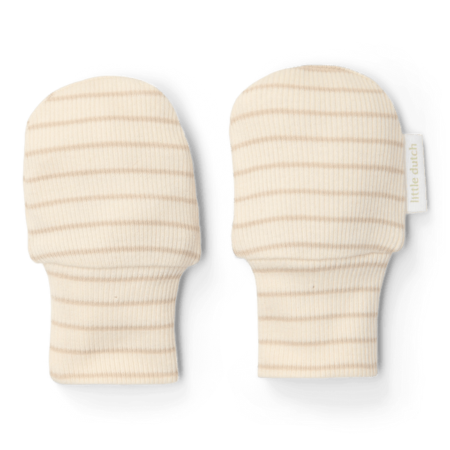 Little Dutch Krabhandschoentjes Soft Beige Stripe koop je bij Babywinkel