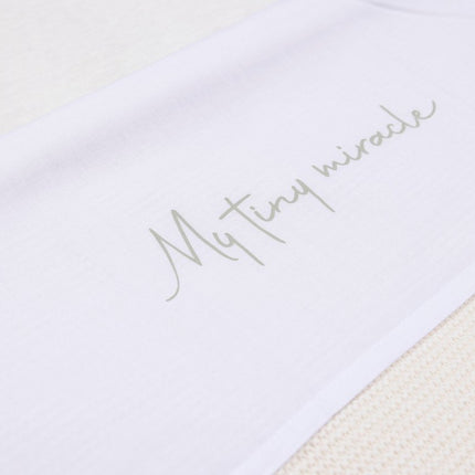 Jollein Wieglaken My Tiny Miracle Olive Green 75X100Cm koop je bij Babywinkel