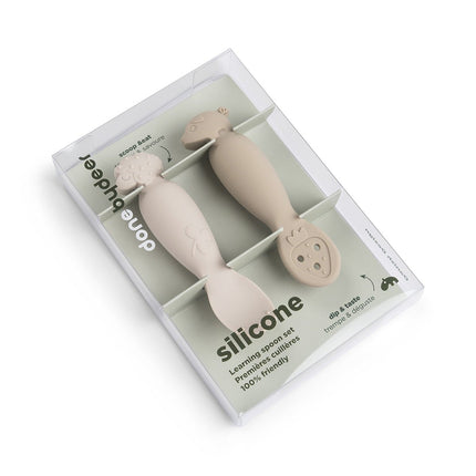 Done by Deer Baby Bestekset Tiny Farm 2St Beige koop je bij Babywinkel