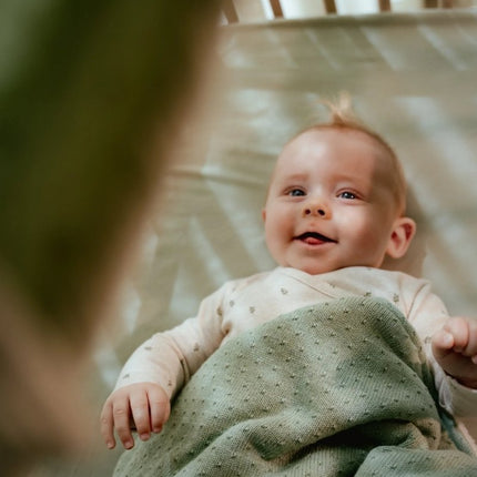 Little Dutch Ledikantdeken Pure Sage Gebreid koop je bij Babywinkel