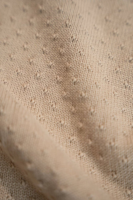 Little Dutch Ledikantdeken Pure Soft Beige Gebreid koop je bij Babywinkel