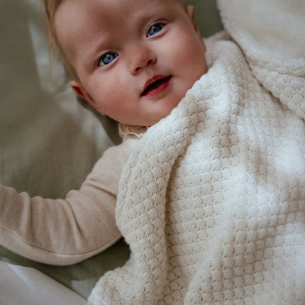 Little Dutch Ledikantdeken Pure Soft White Gebreid koop je bij Babywinkel