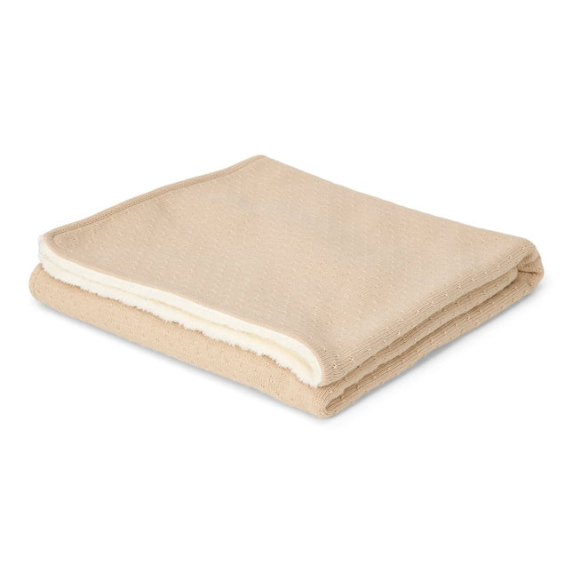 Little Dutch Ledikantdeken Pure Soft Beige Gebreid/Fleece koop je bij Babywinkel