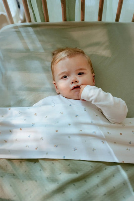 Little Dutch Ledikantdeken Pure Sage Leaves koop je bij Babywinkel