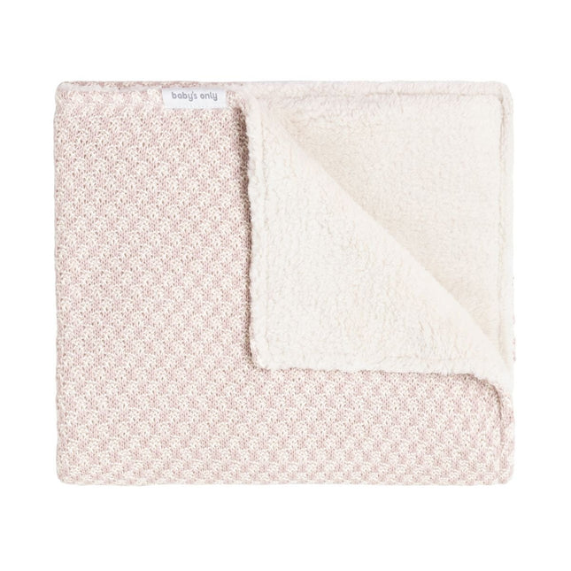 Baby's Only Ledikantdeken Teddy Happiness Oud Roze/Ecru koop je bij Babywinkel