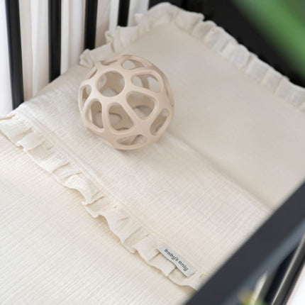 Baby's Only Ledikantlaken Calm Warm Linen Met Ruffel 120X150 Cm koop je bij Babywinkel