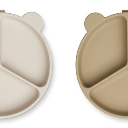 Liewood Babybord Stacy Sandy/Oat 2St koop je bij Babywinkel