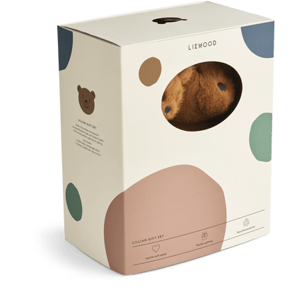 Liewood Giftbox Lillian Bear Golden Caramel koop je bij Babywinkel