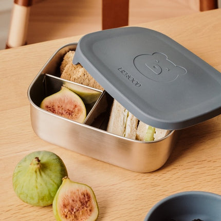 Liewood Lunchbox Arthur Mr Bear Whale Blue koop je bij Babywinkel