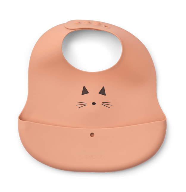 Liewood Slabbetje Ember Cat Appleblossom / Tuscany rose koop je bij Babywinkel