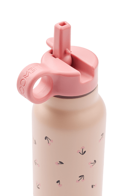 Liewood Waterfles Falk Mini Cherry heart / Rosey 350ml koop je bij Babywinkel