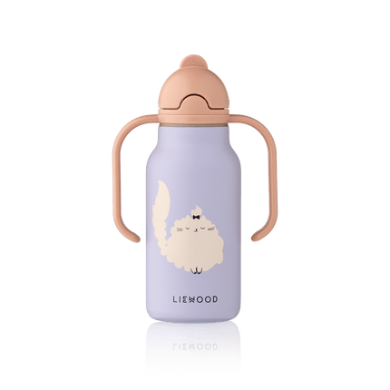 Liewood Waterfles Kimmie Cat / Warm lilac 250ml koop je bij Babywinkel