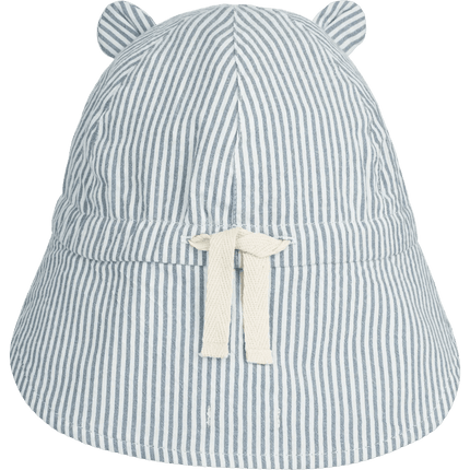 Liewood Zonnehoedje Baby Gorm Omkeerbare Blue Wave / Crème De La Crème koop je bij Babywinkel