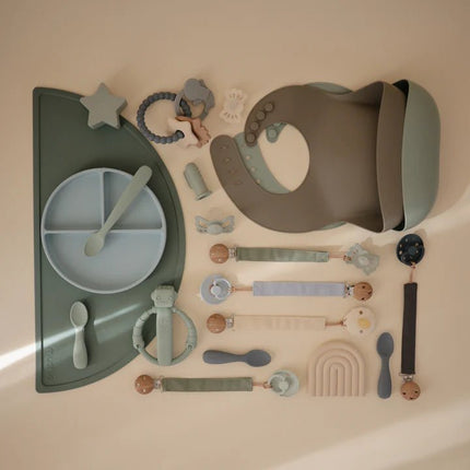 Mushie Speenkoord Linen Olive/Sand 2 - Pack koop je bij Babywinkel