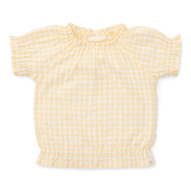 Little Dutch Baby Shirt Korte Mouwen Sunshine Checks koop je bij Babywinkel