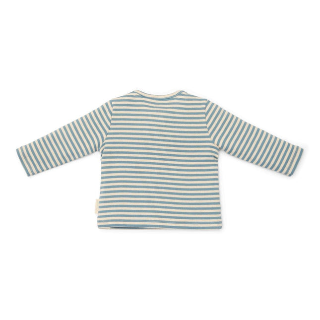 Little Dutch Baby Shirt Lange Mouw Stone Blue Stripe koop je bij Babywinkel