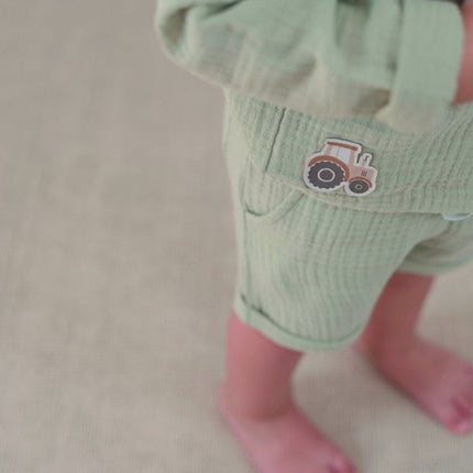 Little Dutch Baby Shirt Lange Mouwen Mousseline Grass Green koop je bij Babywinkel