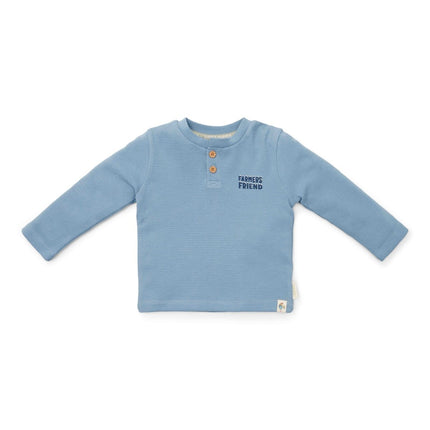Little Dutch Baby Shirt Lange Mouwen Wafel Ice Blue koop je bij Babywinkel
