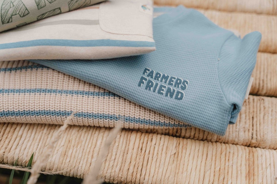 Little Dutch Baby Shirt Lange Mouwen Wafel Ice Blue koop je bij Babywinkel