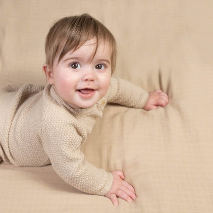 Little Dutch Baby Trui Gebreid Sand koop je bij Babywinkel