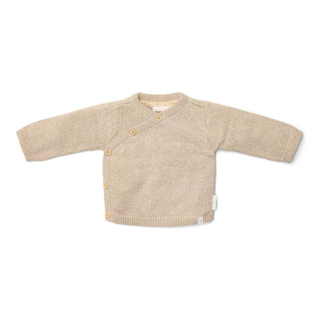 Little Dutch Baby Vestje Overslag Soft Beige Melee koop je bij Babywinkel