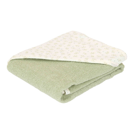 Little Dutch Badcape Baby Blueberry Leaves 100X100Cm koop je bij Babywinkel