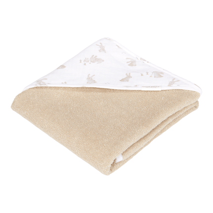 Little Dutch Badcape Baby Hydrofiel Baby Bunny 75X75cm koop je bij Babywinkel
