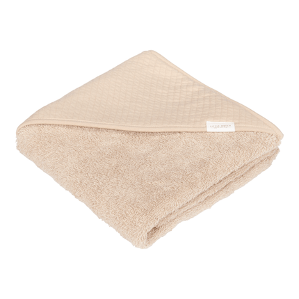 Little Dutch Badcape Baby Pure Beige 75X75cm koop je bij Babywinkel