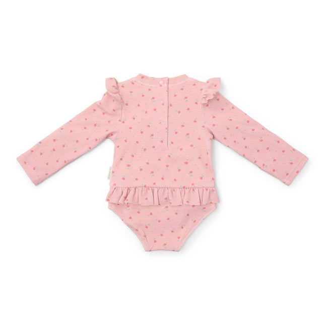 Little Dutch Badpak Kind Sunny Flowers Blush Lange Mouwen koop je bij Babywinkel