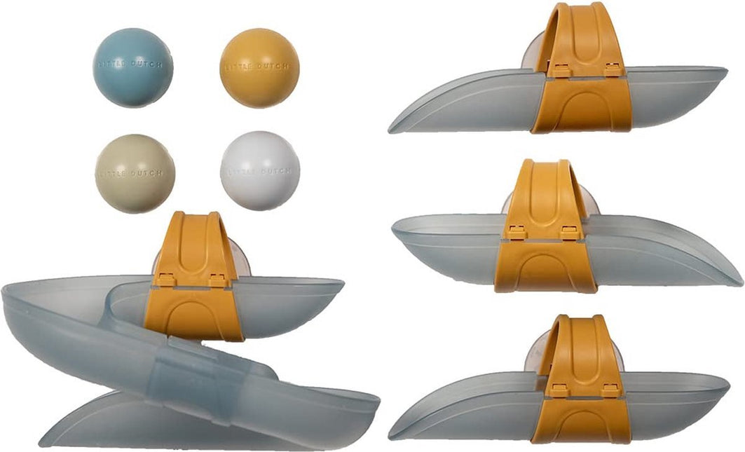 Little Dutch Badspeelgoed Waterbaan Blauw 8 Delig koop je bij Babywinkel