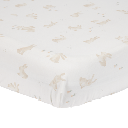 Little Dutch Hoeslaken Ledikant Wit Baby Bunny 70X140/150Cm koop je bij Babywinkel