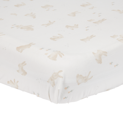 Little Dutch Hoeslaken Wieg Wit Baby Bunny koop je bij Babywinkel