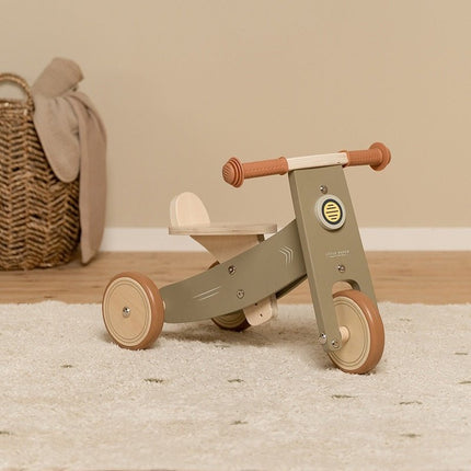 Little Dutch Loopfiets Driewieler Olive koop je bij Babywinkel