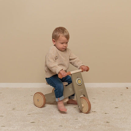 Little Dutch Loopfiets Driewieler Olive koop je bij Babywinkel