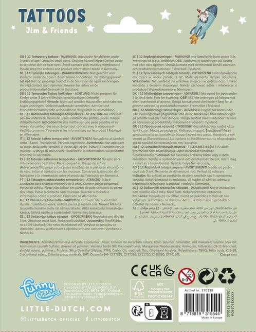 Little Dutch Nep Tattoo Jim En Friends koop je bij Babywinkel