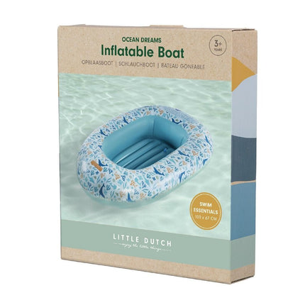 Little Dutch Opblaasboot Ocean Dreams Blue 100X67cm koop je bij Babywinkel